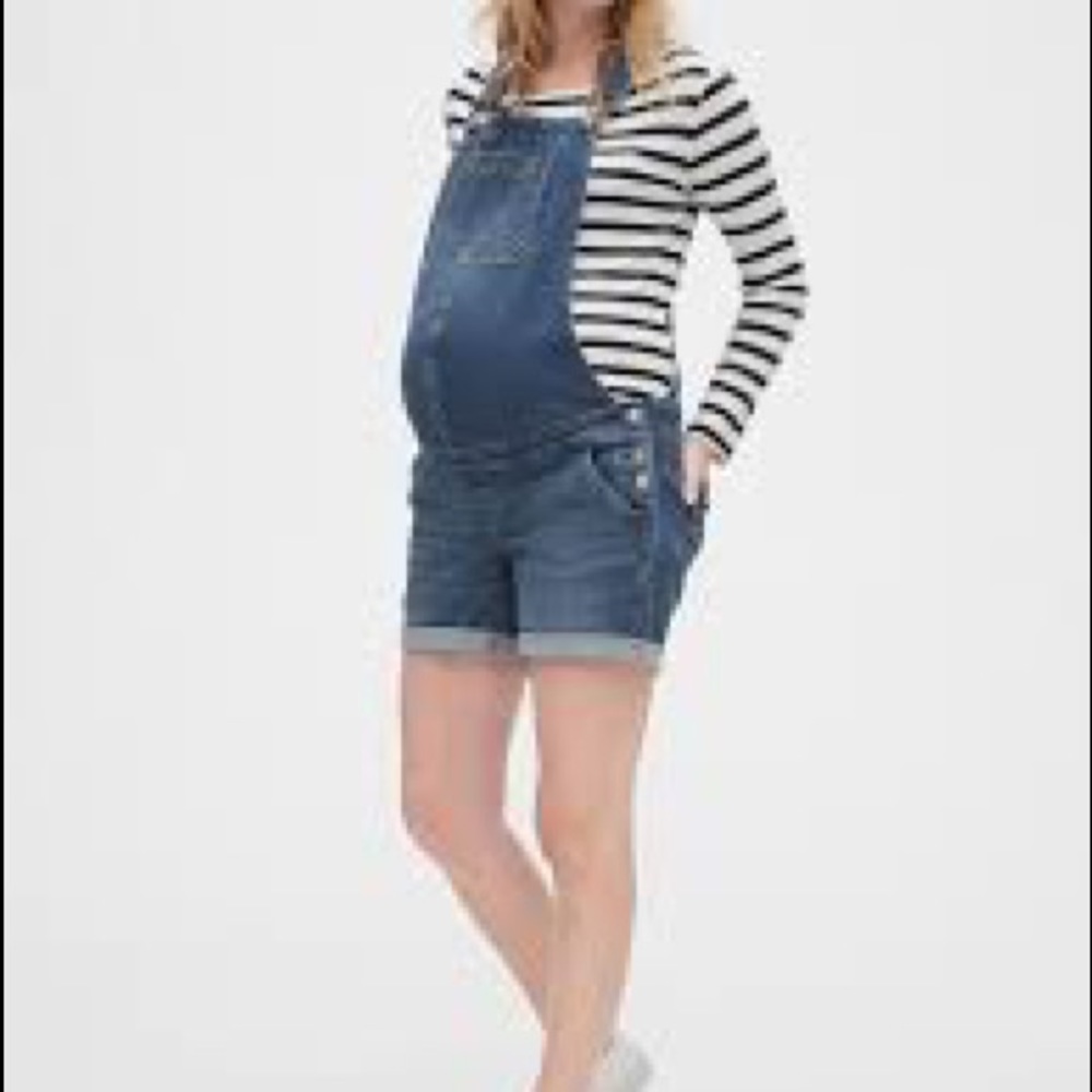 Gap Maternity Denim Short Overalls